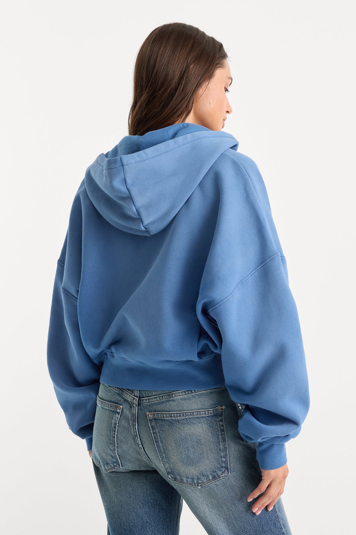The Zip-Up Sweatshirt in Blue Drift