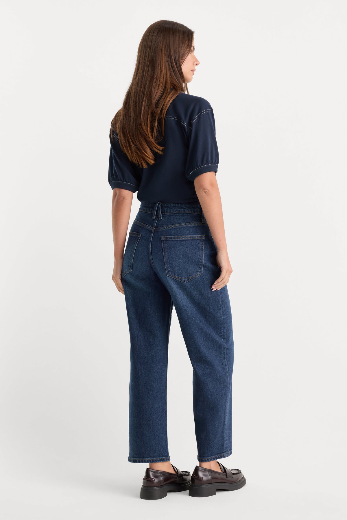 Vintage Barrel Ankle Jeans in Meridian
