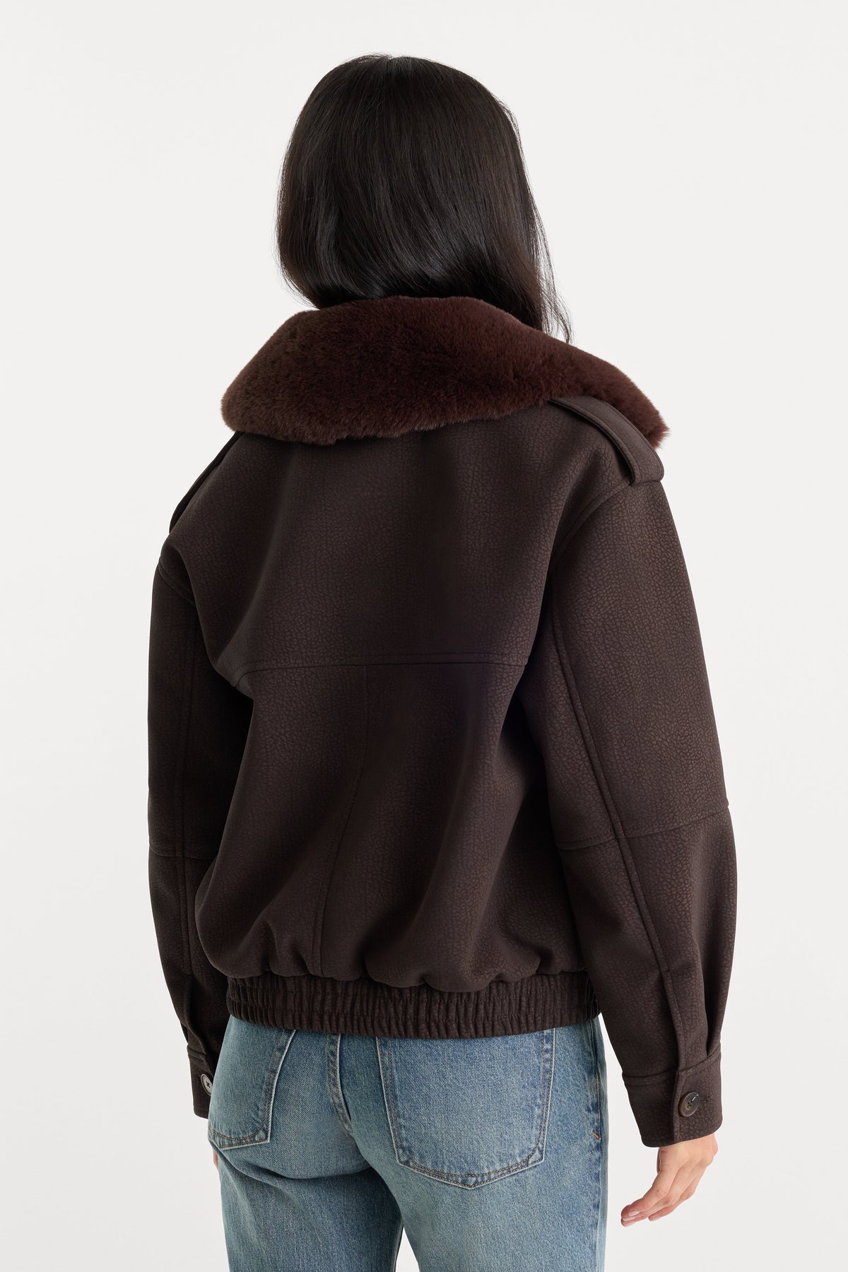 The Better Than Leather Bomber Jacket in Espresso