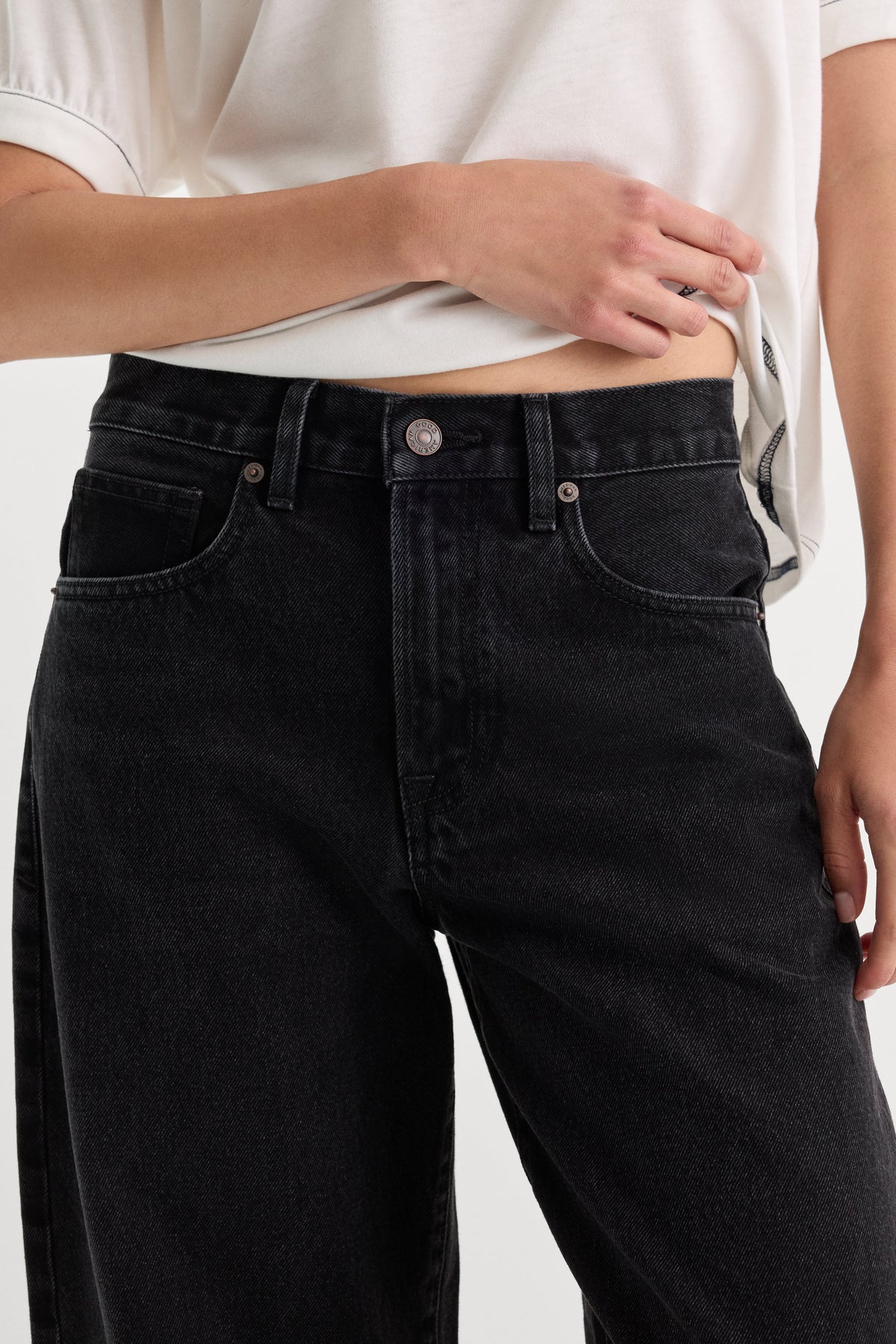Vintage Barrel Ankle Jeans in Flat Tyre