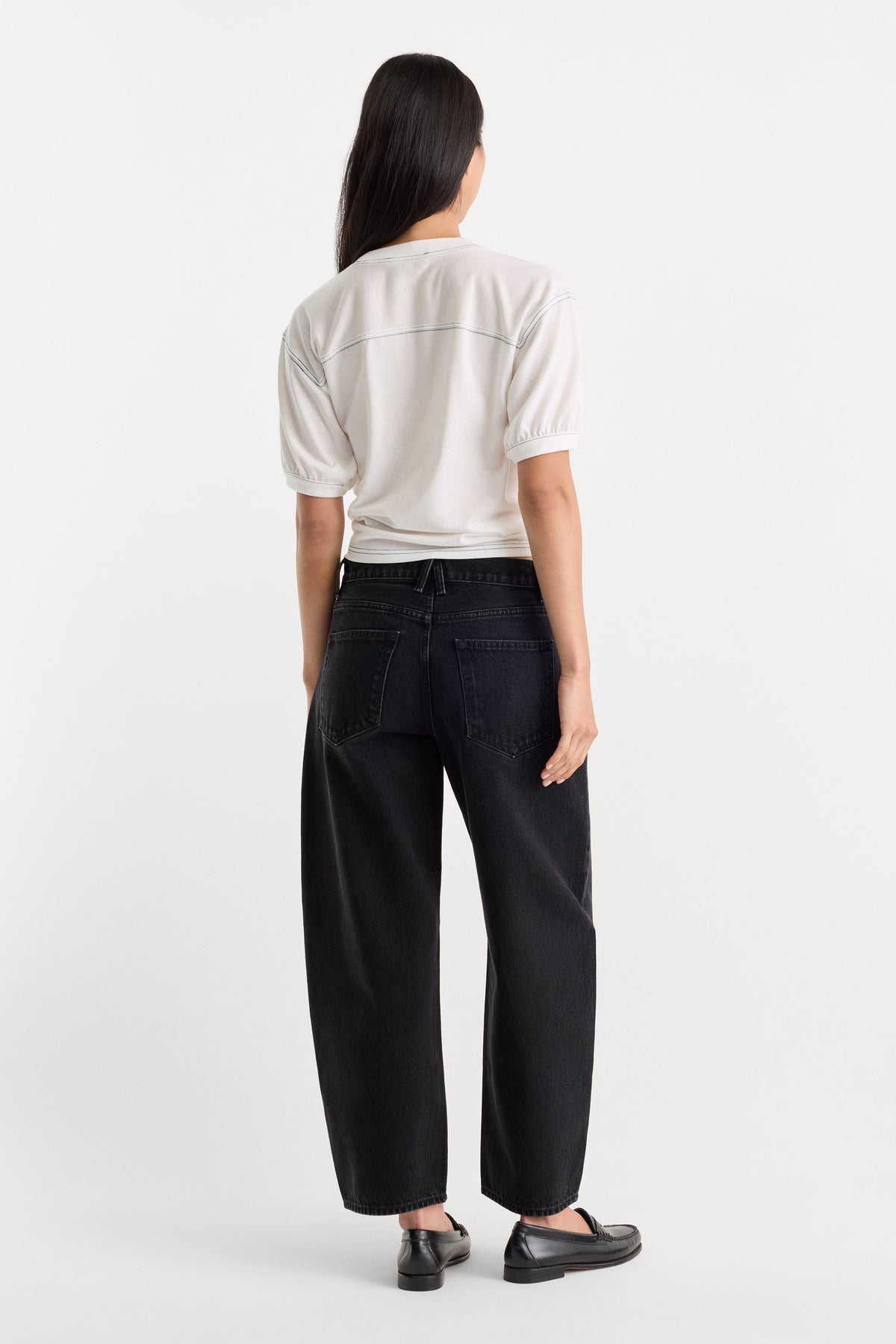 Vintage Barrel Ankle Jeans in Flat Tyre