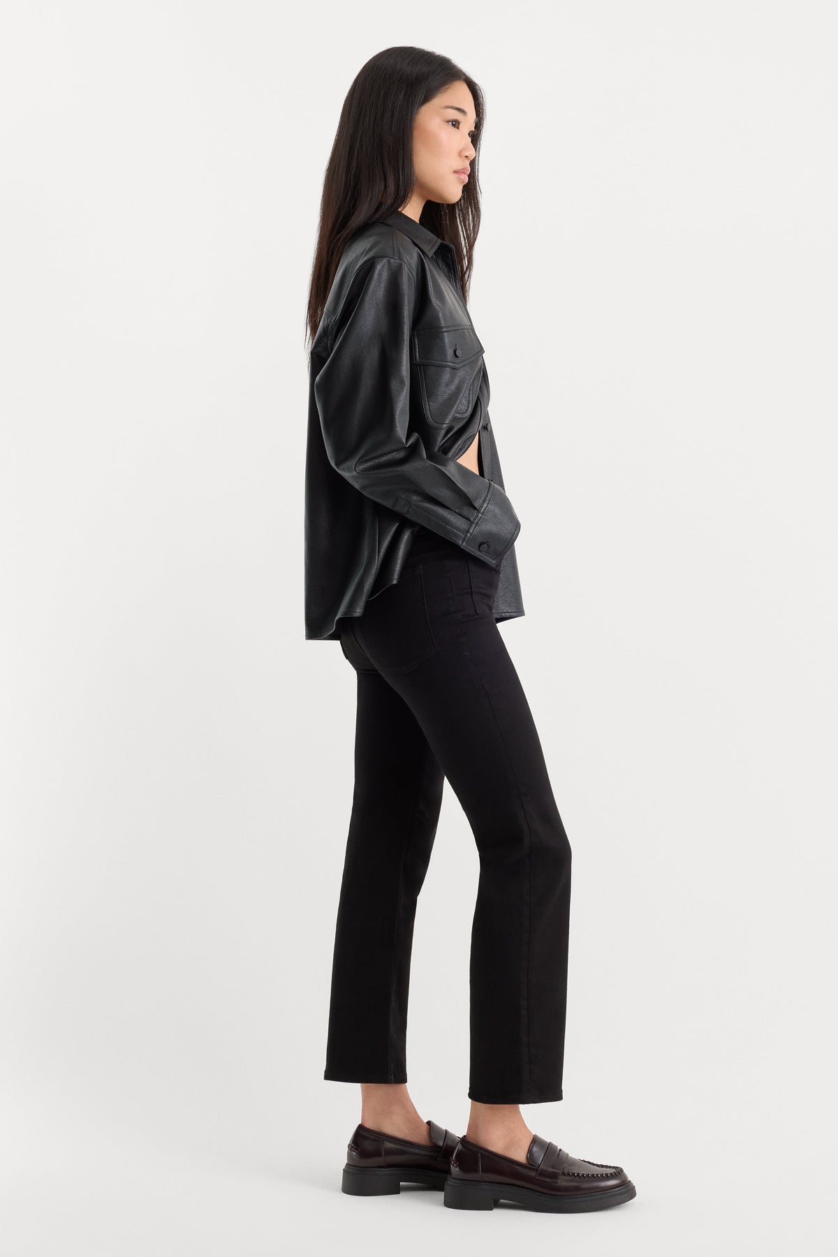 Always Fits Good Legs Straight Jeans in Black001