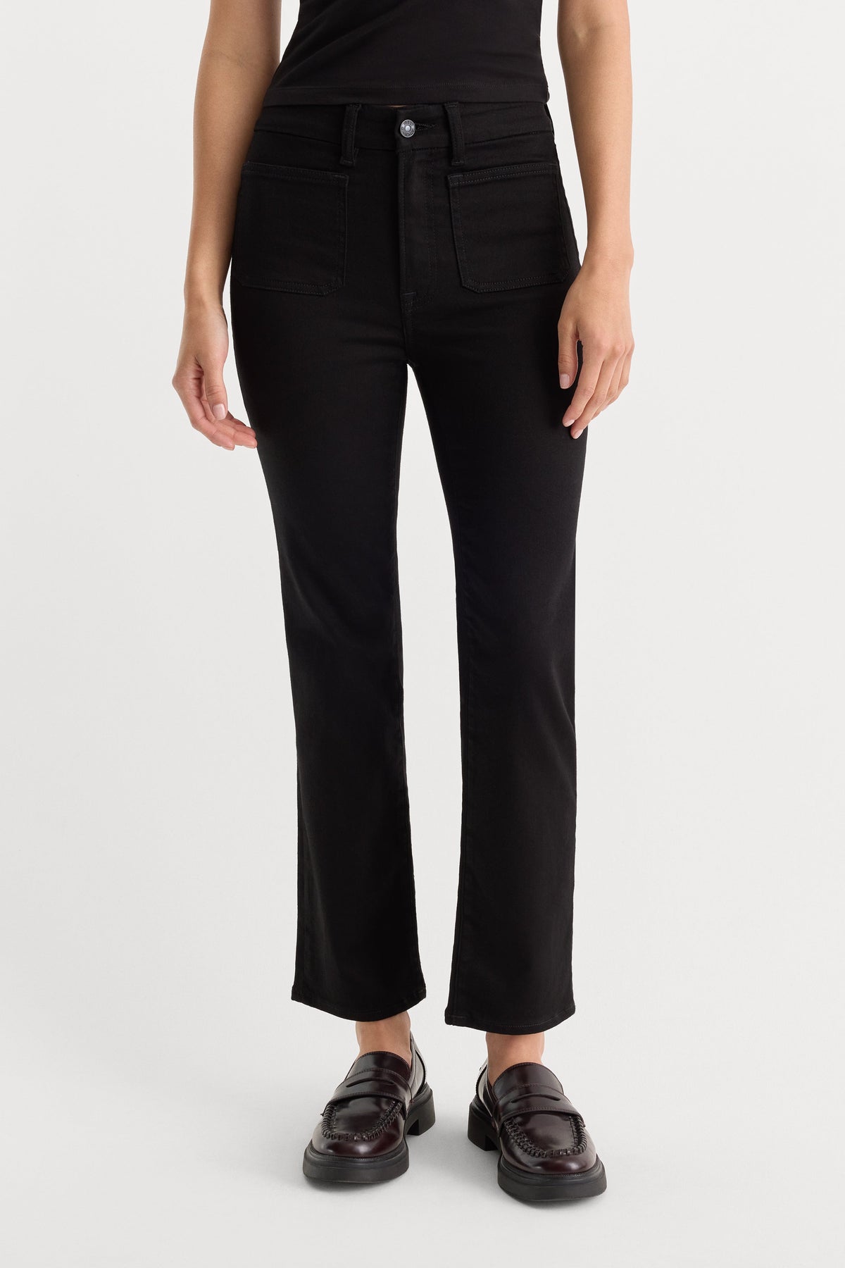 Always Fits Good Legs Straight Jeans in Black001
