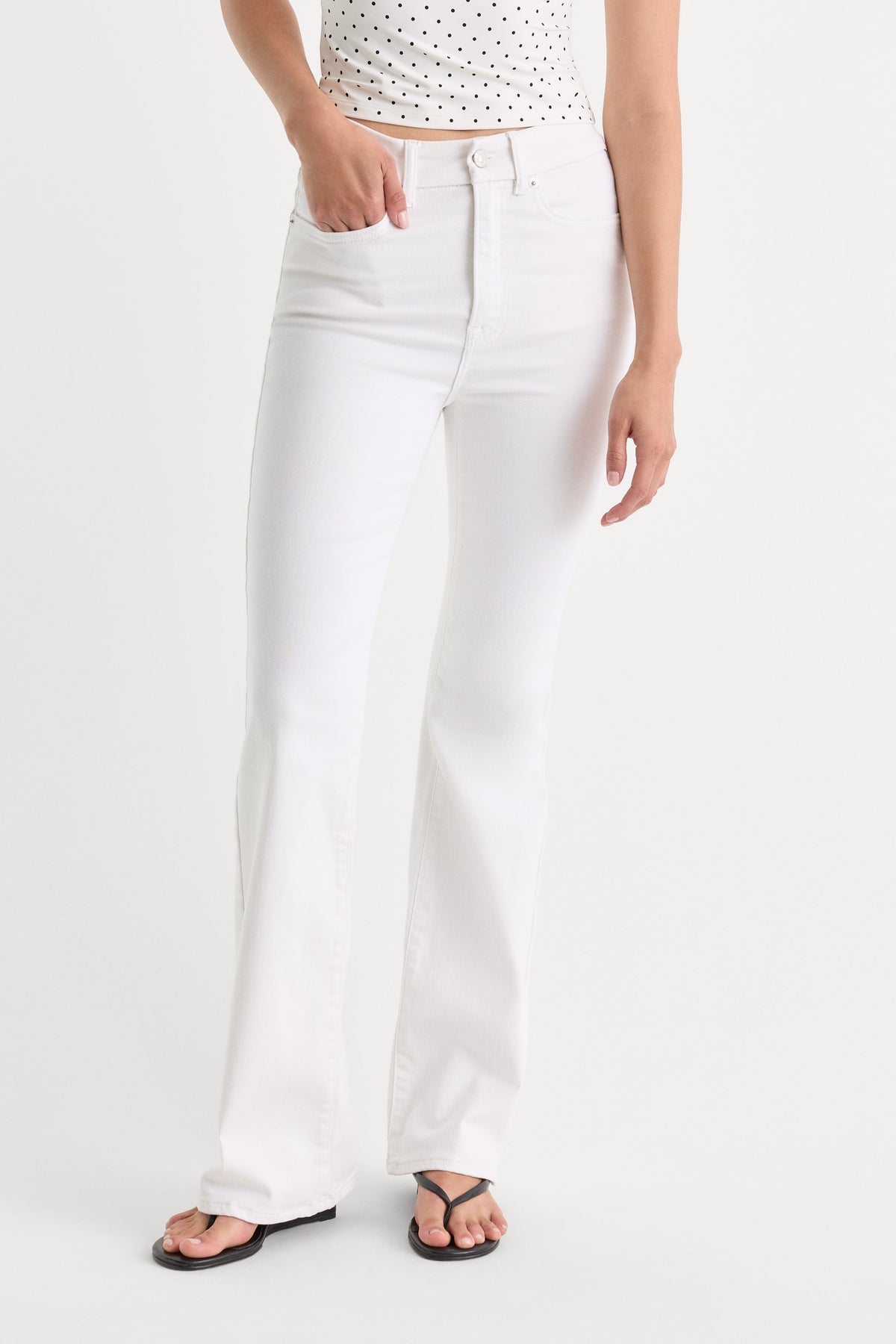 Always Fits Good Classic Bootcut Jeans in White