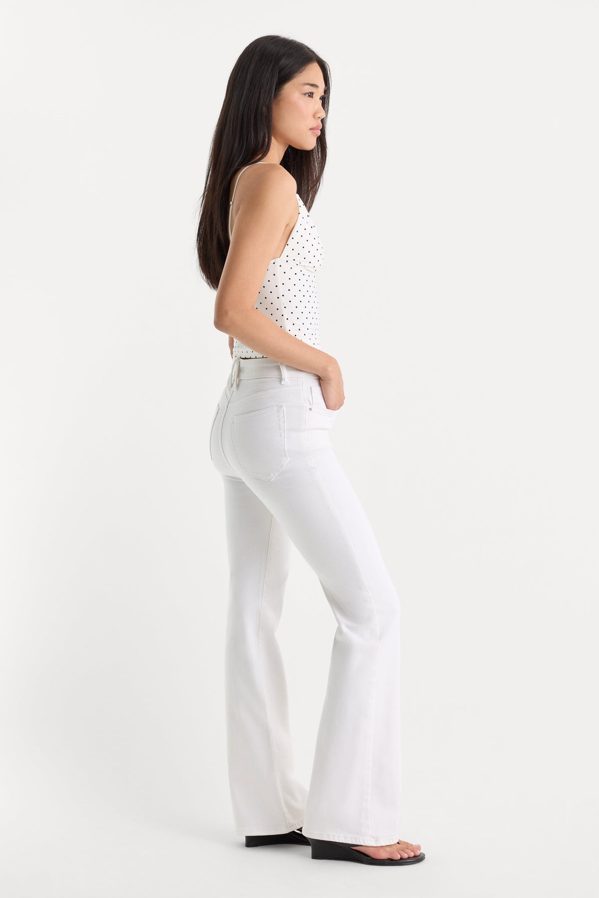 Always Fits Good Classic Bootcut Jeans in White