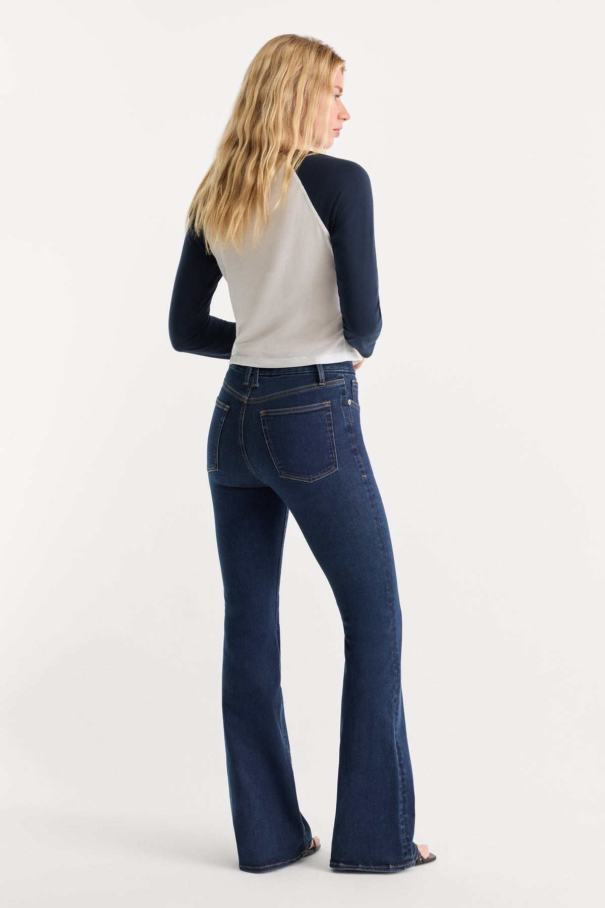 Always Fits Good Legs Flare Jeans Long in Indigo1317