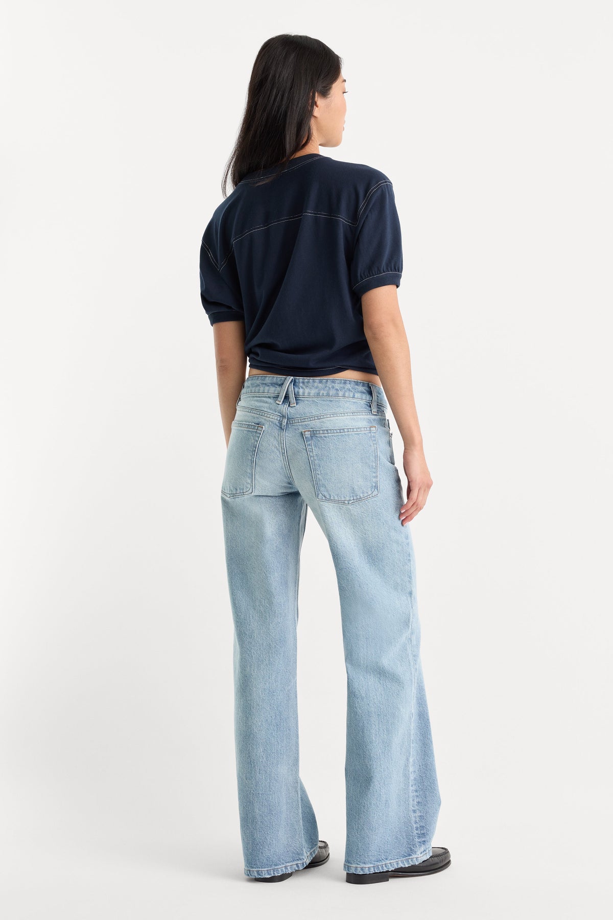 Vintage Low Rise Loose Jeans in Vale