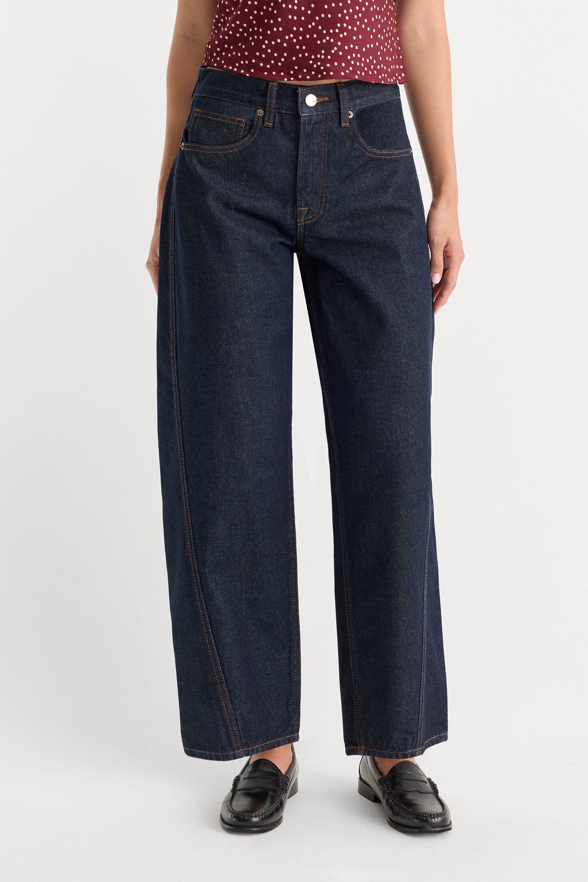 Vintage Barrel Ankle Jeans in Rinse