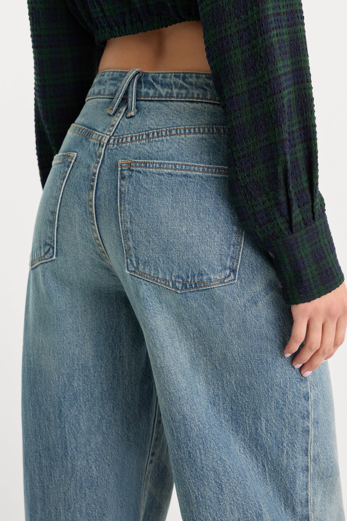 Vintage Wide Jeans in Oak