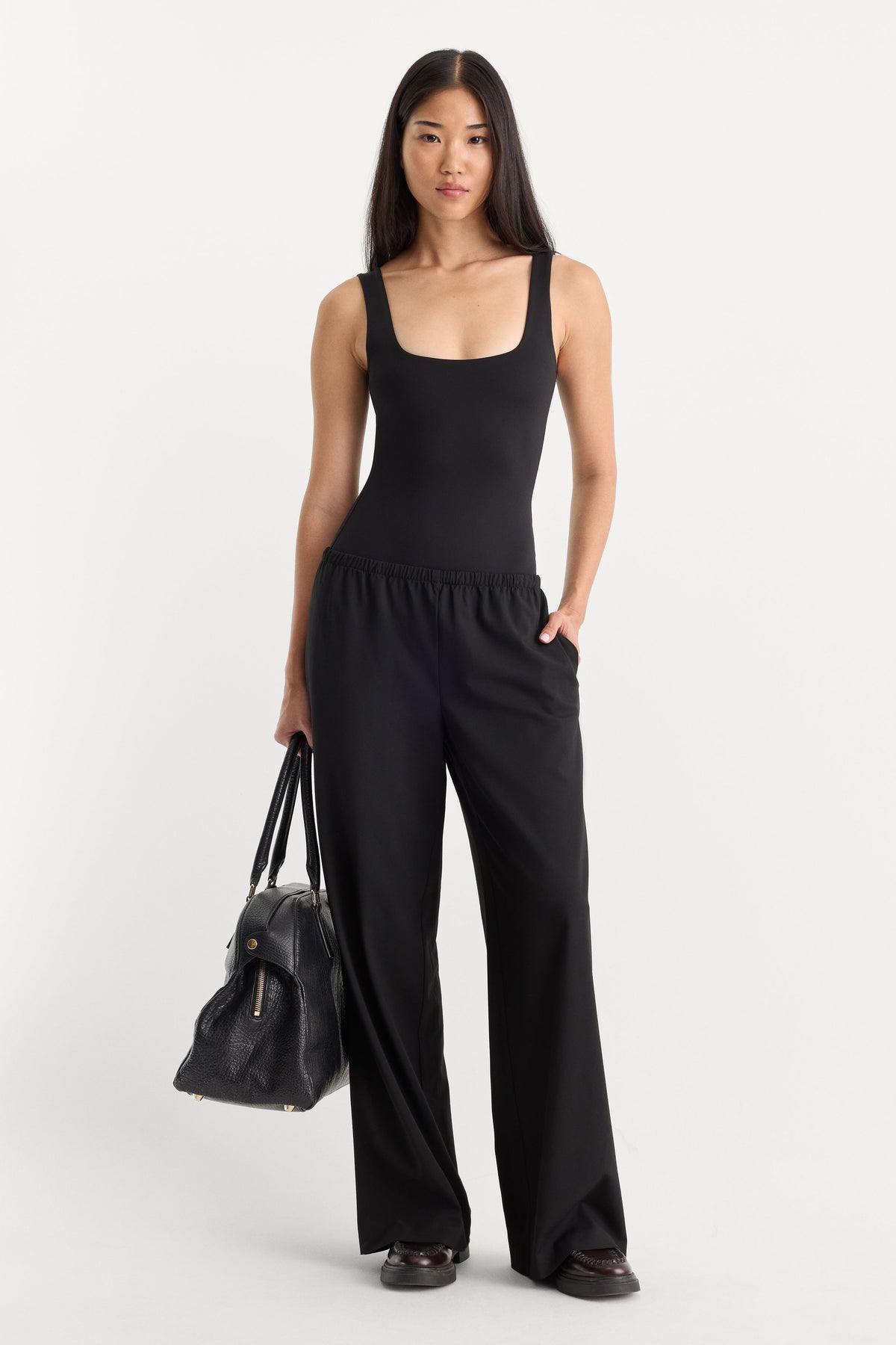 Sculpting Modern Tank Bodysuit in Black001