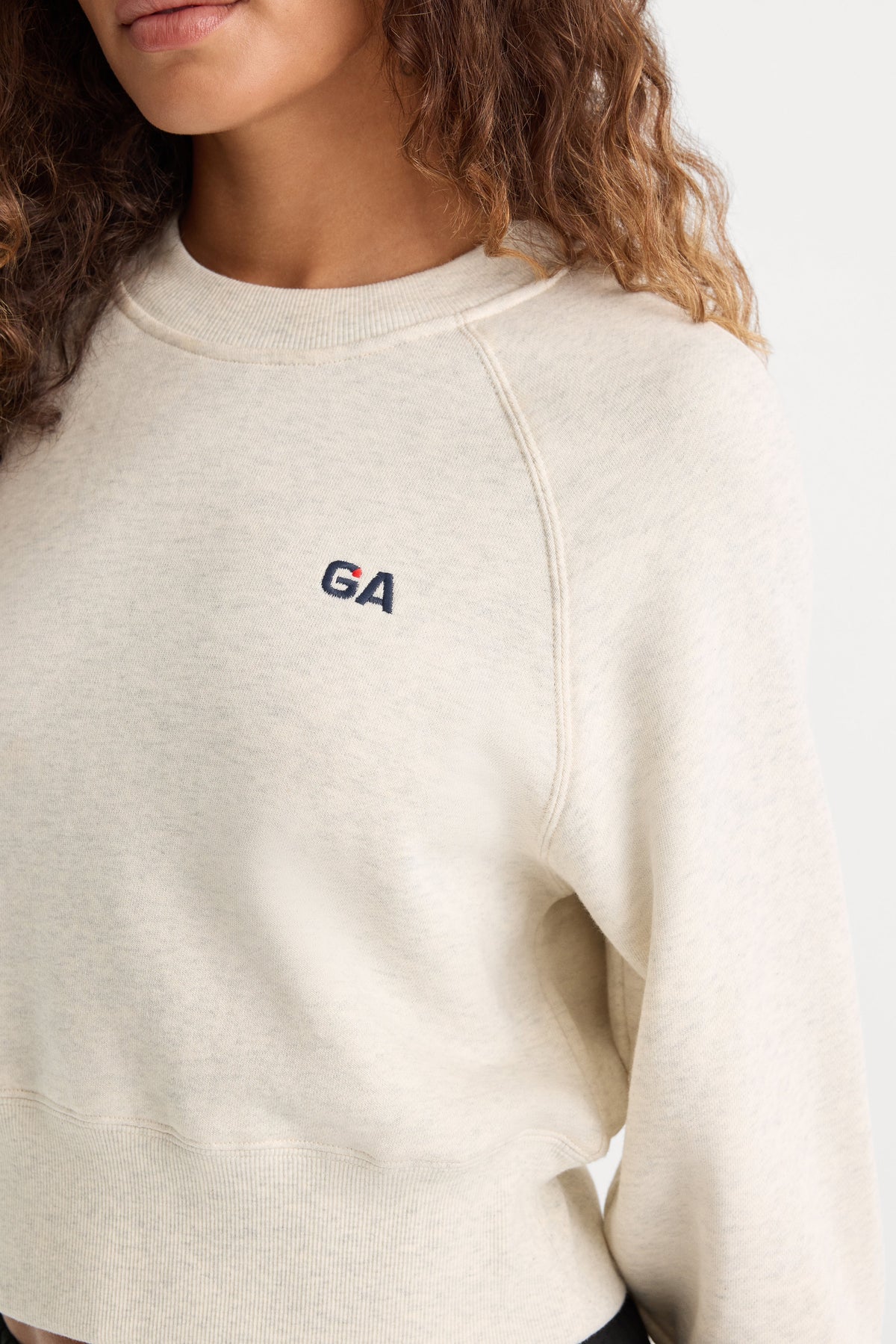 The French Terry Raglan Sweatshirt in Oatmeal Heather