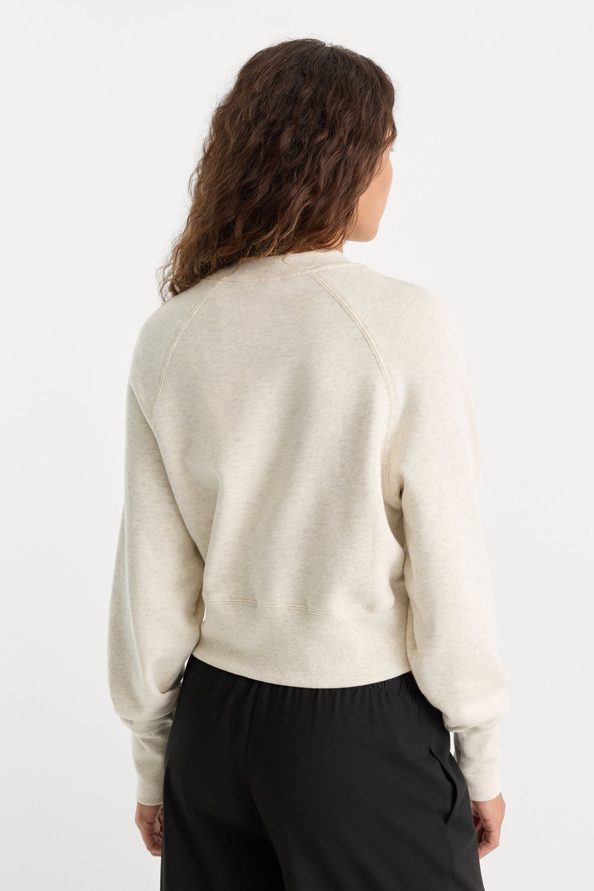 The French Terry Raglan Sweatshirt in Oatmeal Heather