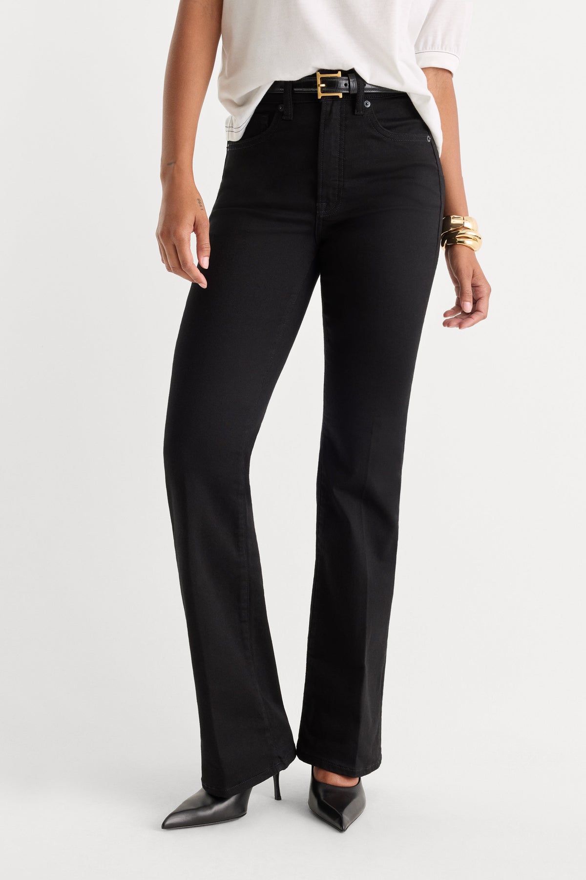 Always Fits Good Classic Bootcut Jeans in Black001