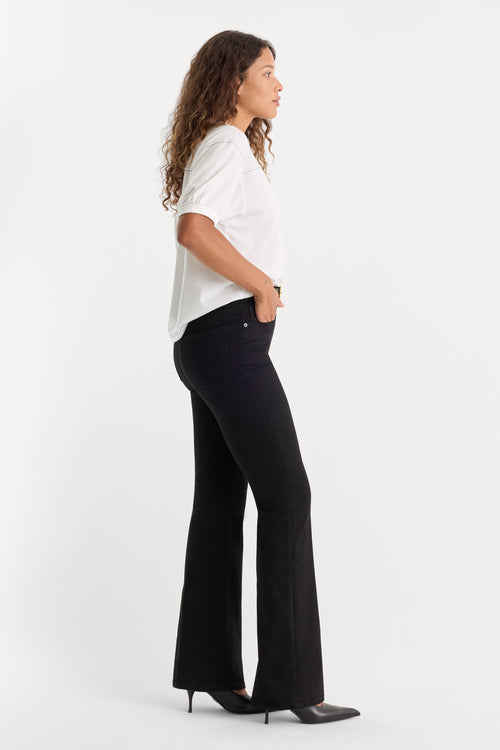 Always Fits Good Classic Bootcut Jeans in Black001
