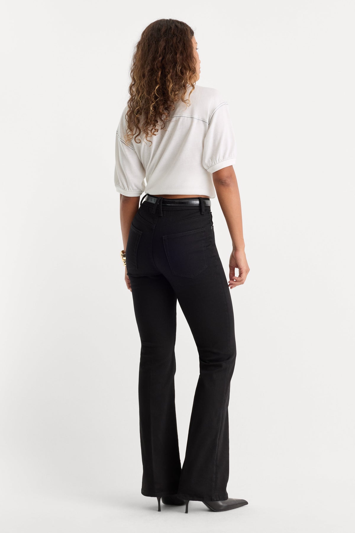 Always Fits Good Classic Bootcut Jeans in Black001