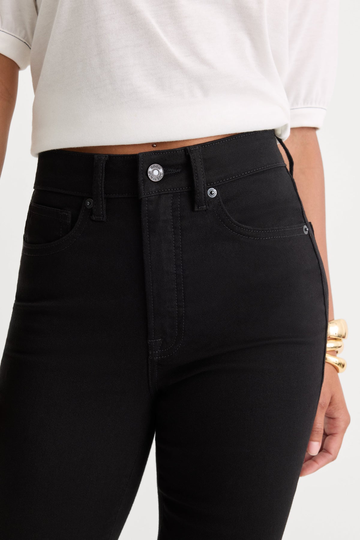 Always Fits Good Classic Bootcut Jeans in Black001