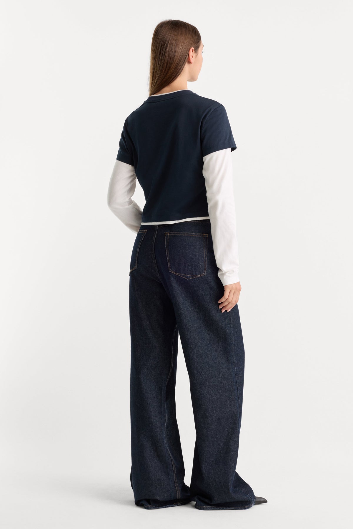 Belted Vintage Low Slung Baggy Jeans in Rinse