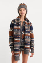 The Knit Scarf in Heather Grey Fair Isle