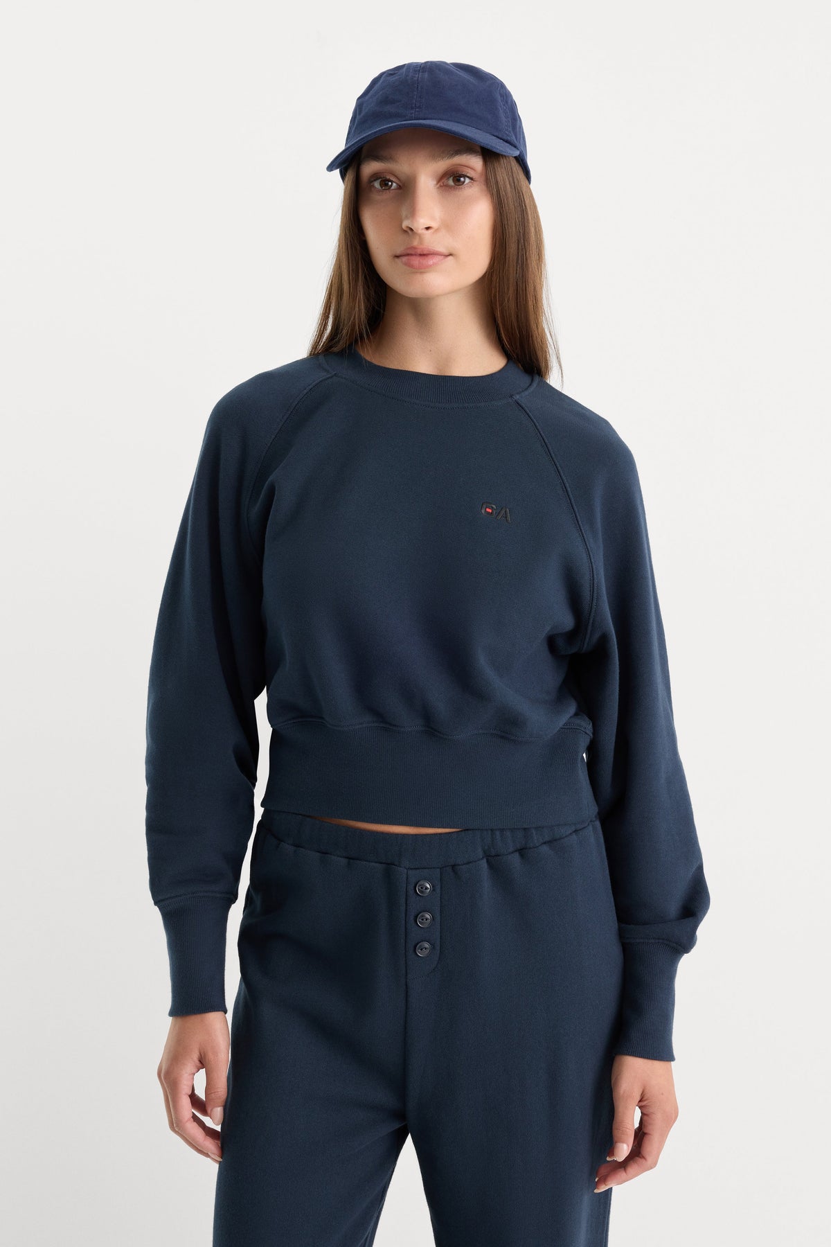 THE FRENCH TERRY RAGLAN SWEATSHIRT | NEW NAVY002