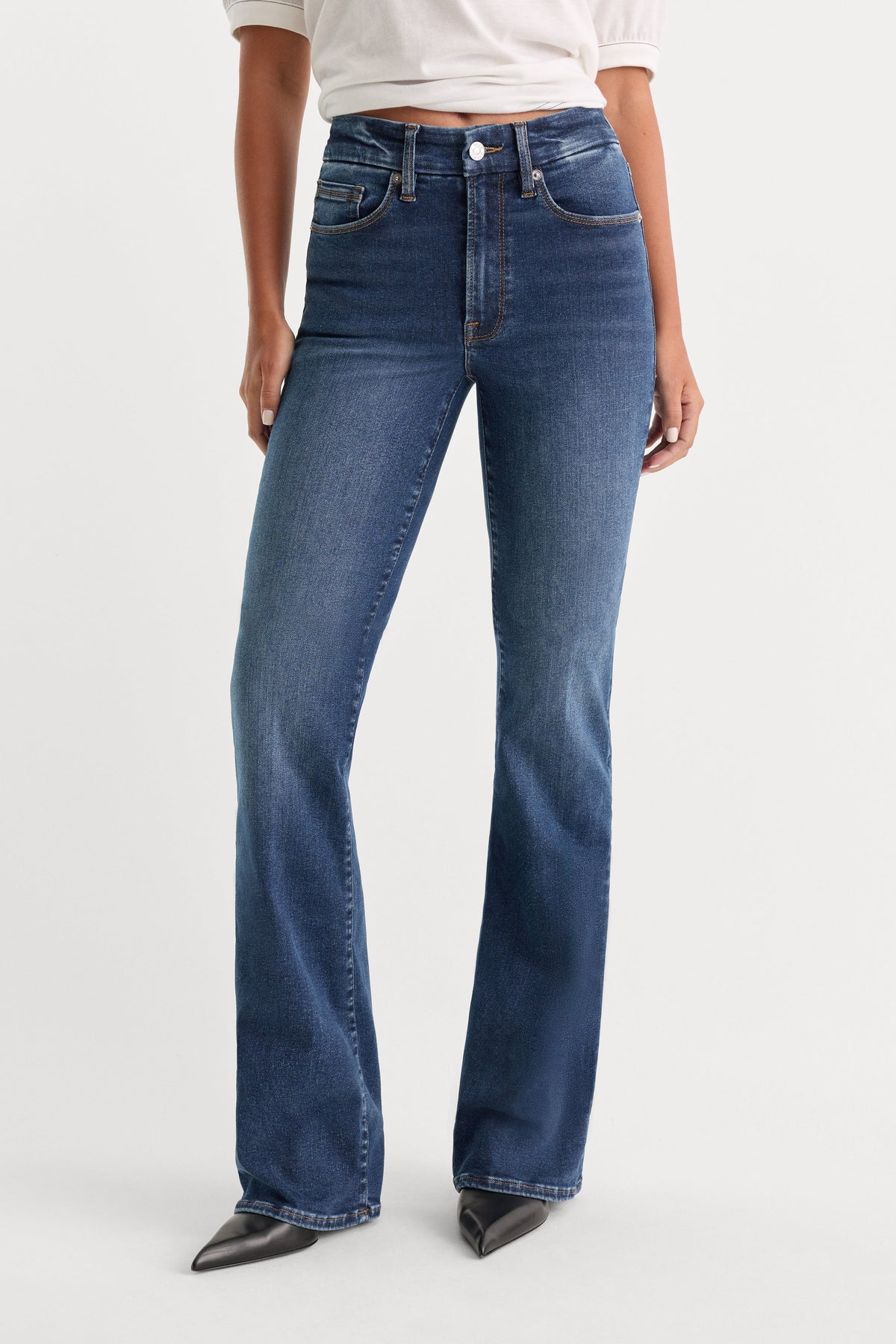 Always Fits Good Classic Bootcut Jeans Long in Indigo446