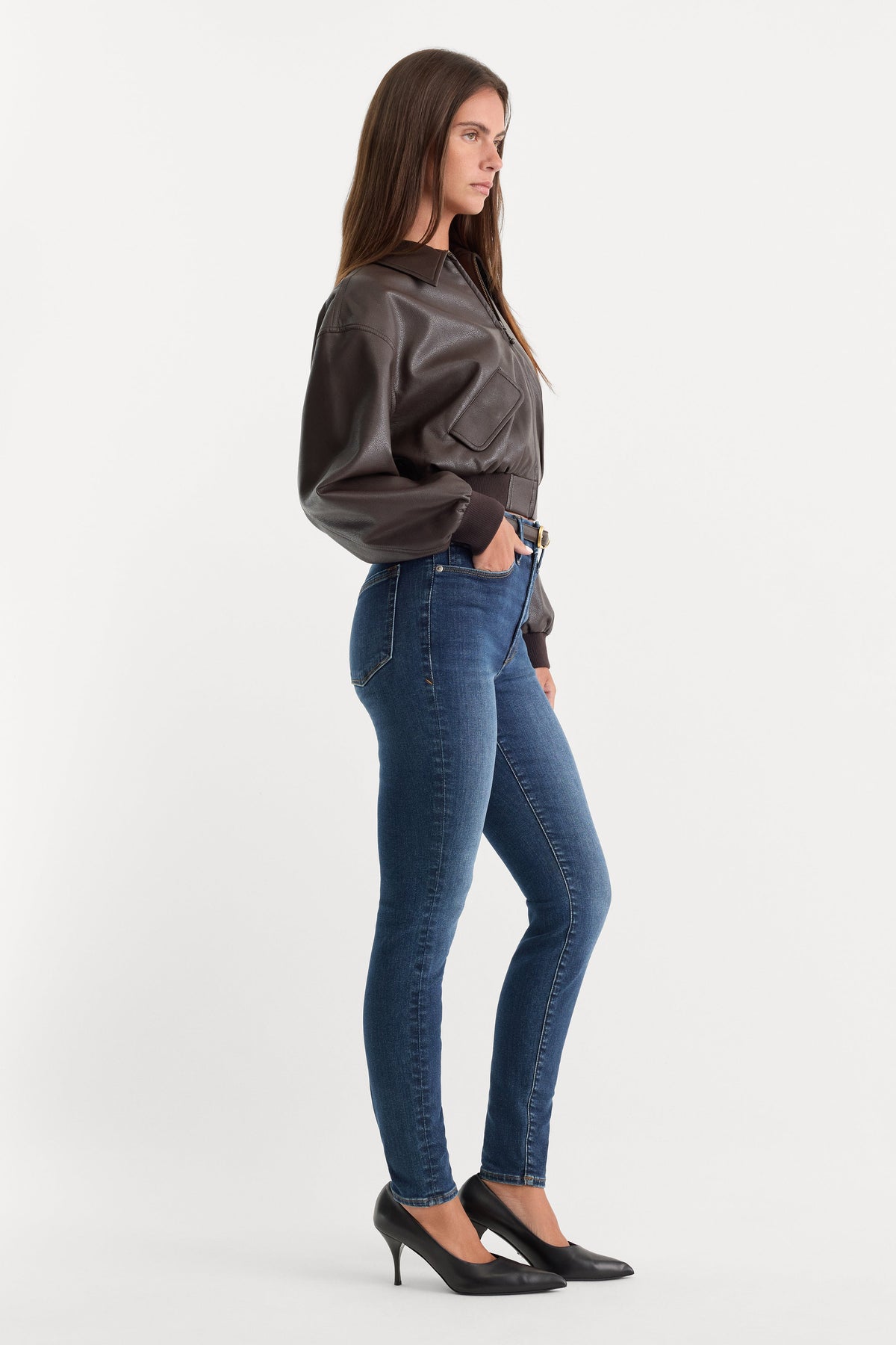 Always Fits Good Legs Skinny Jeans in Indigo446