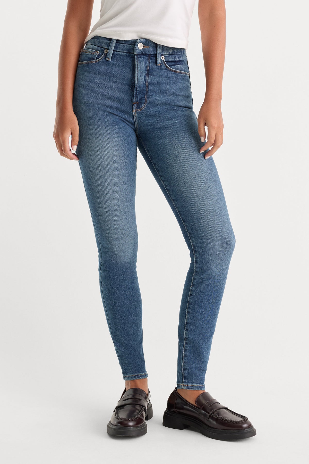Good Waist Skinny Compression Jeans in Indigo312