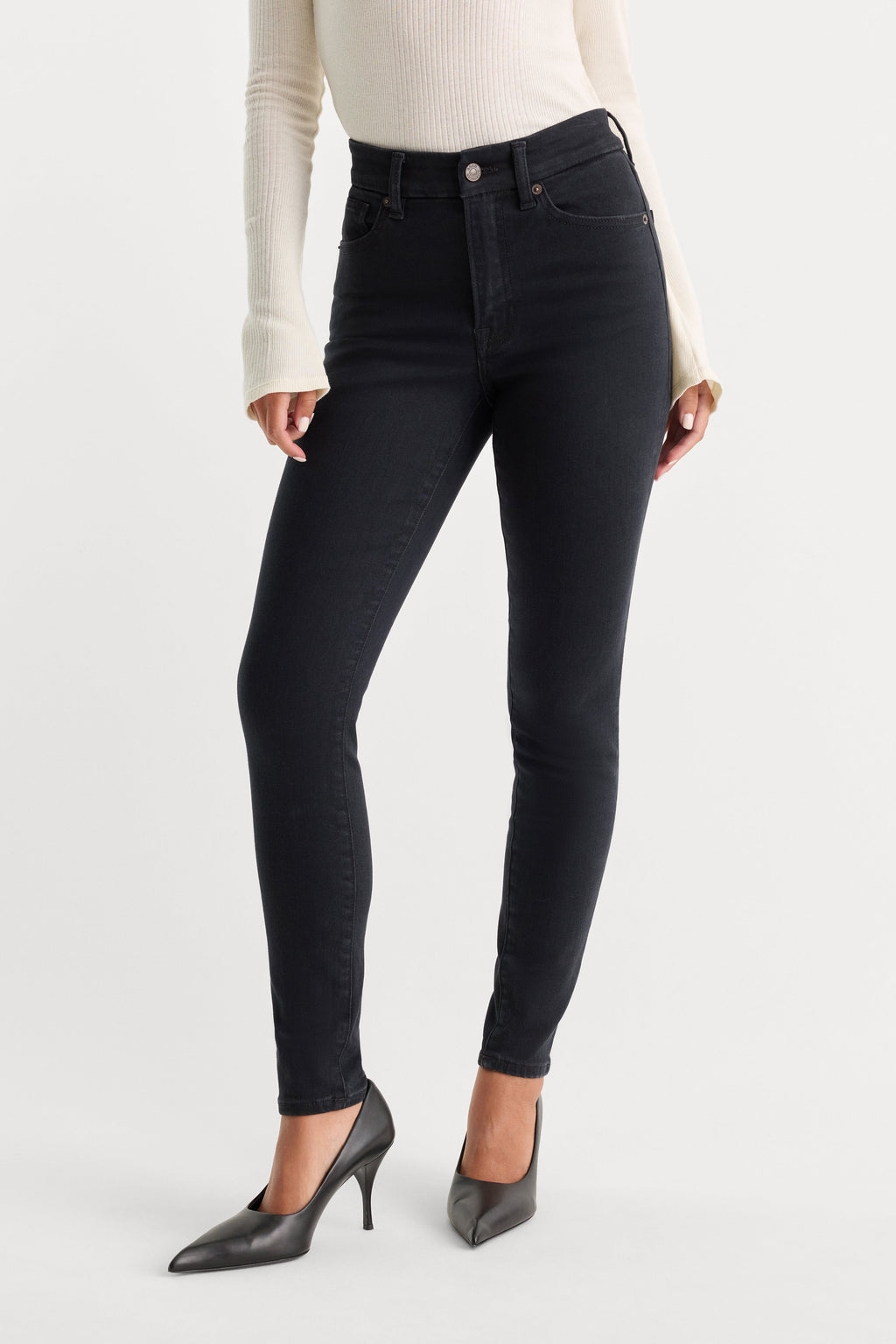 Always Fits Good Legs Skinny Jeans in Black165
