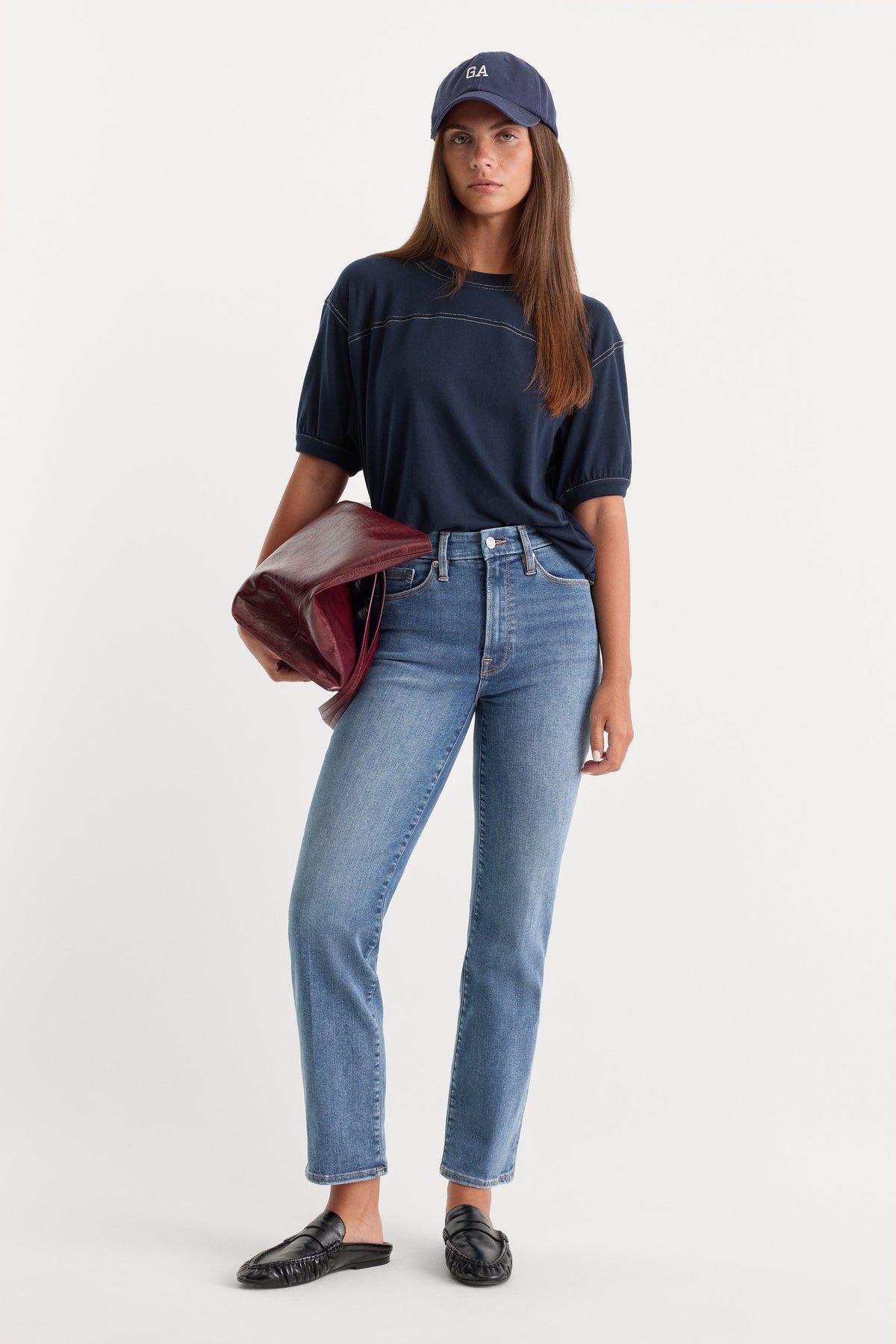 Always Fits Good Legs Straight Jeans Long in Indigo316