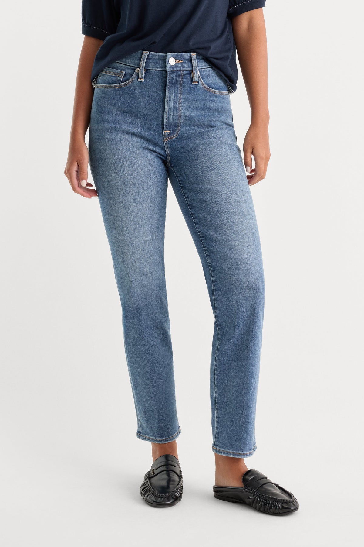 Always Fits Good Legs Straight Jeans Long in Indigo316