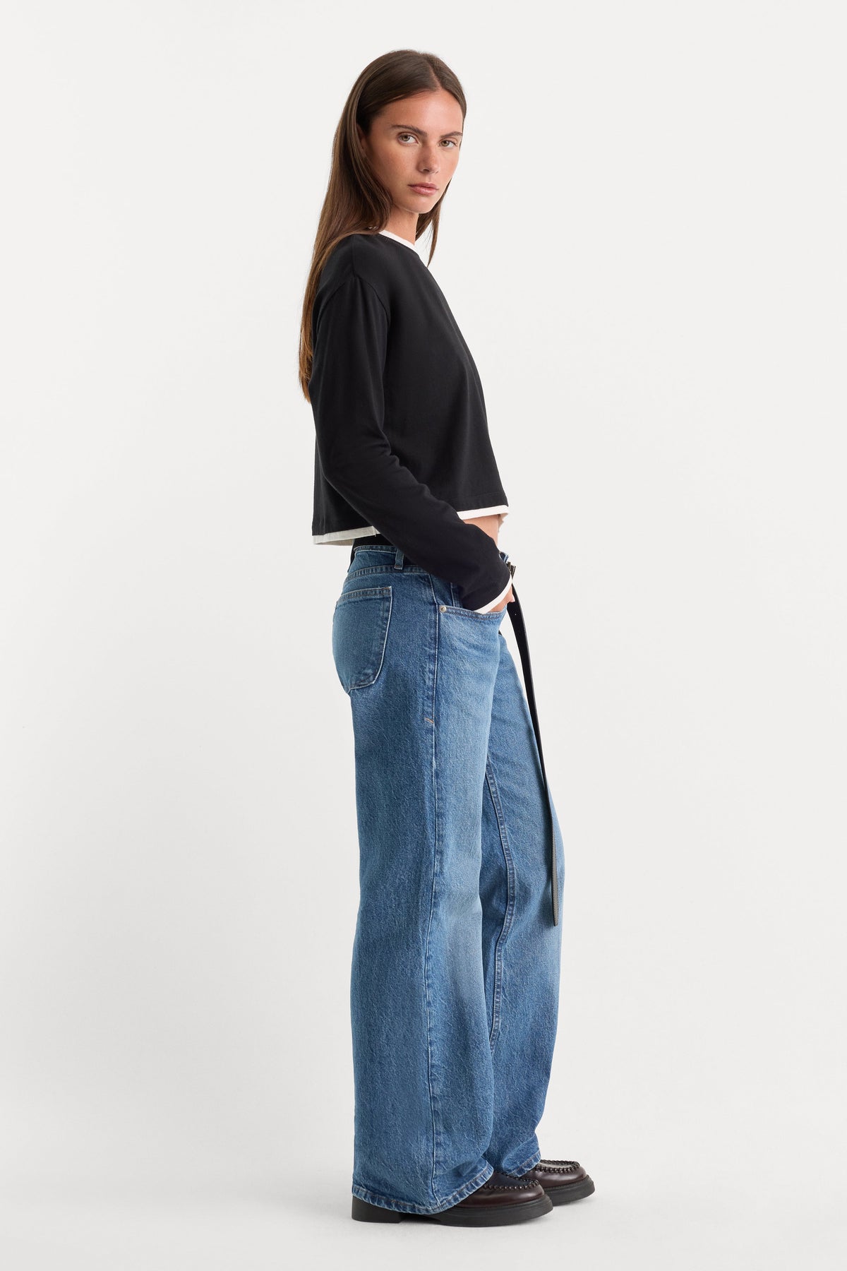 Vintage Low Loose Jeans in Indigo1224