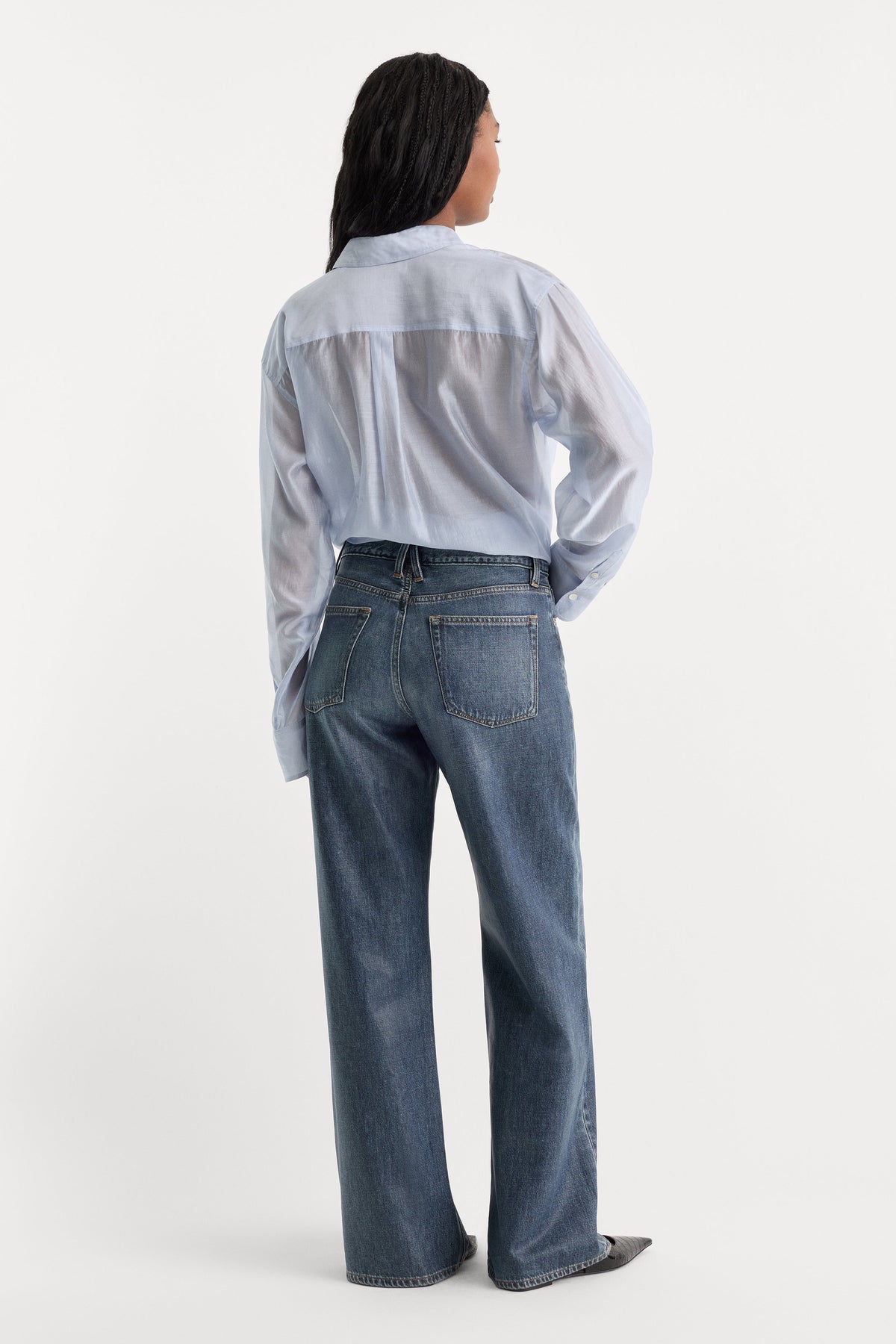 Coated Vintage Low-Slung Baggy Jeans in Laine