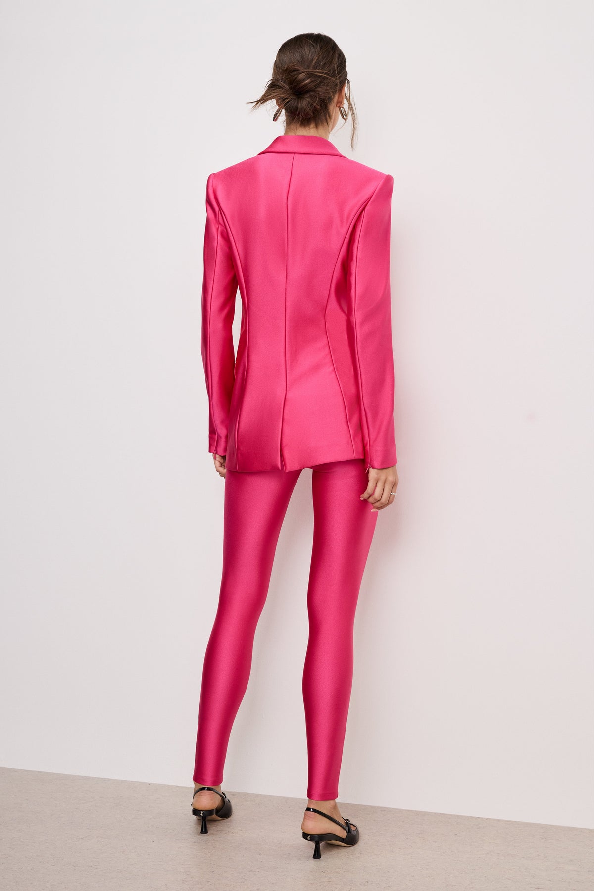 Compression Shine Good Waist Leggings in Ballerina Pink004