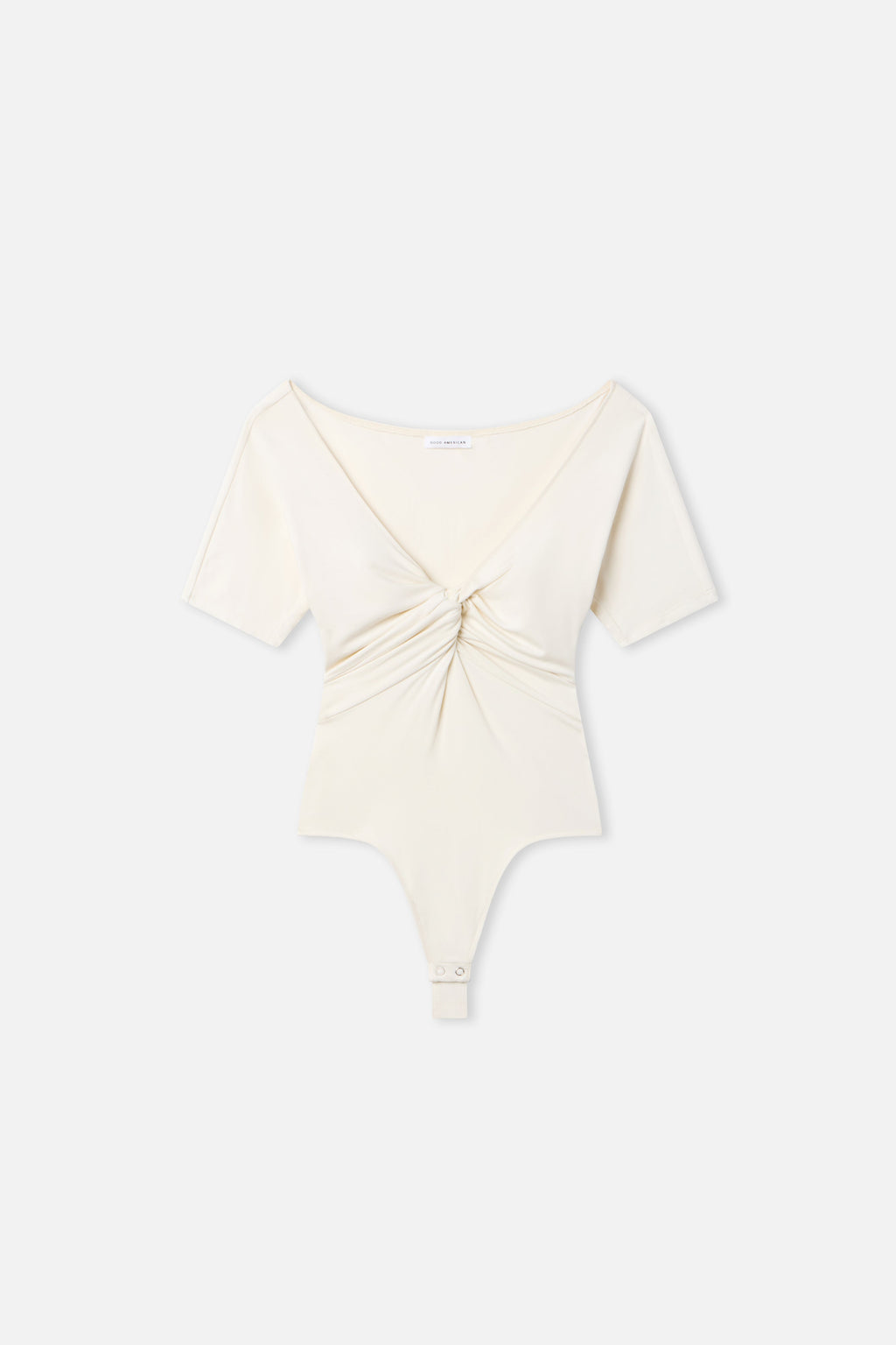 The Jersey Twist Front Bodysuit in Ecru003