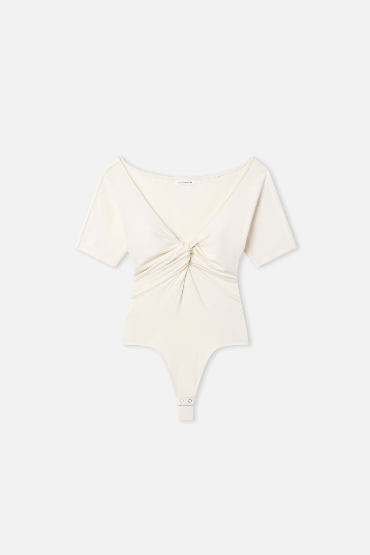 The Jersey Twist Front Bodysuit in Ecru003