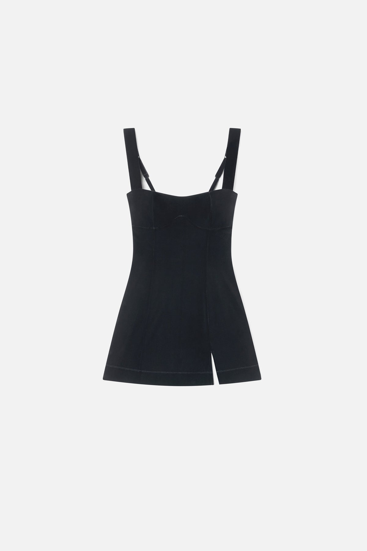 Velvet Mini Dress in Black001
