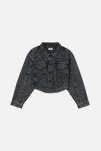 Dolly Crystal Denim Jacket in Black415