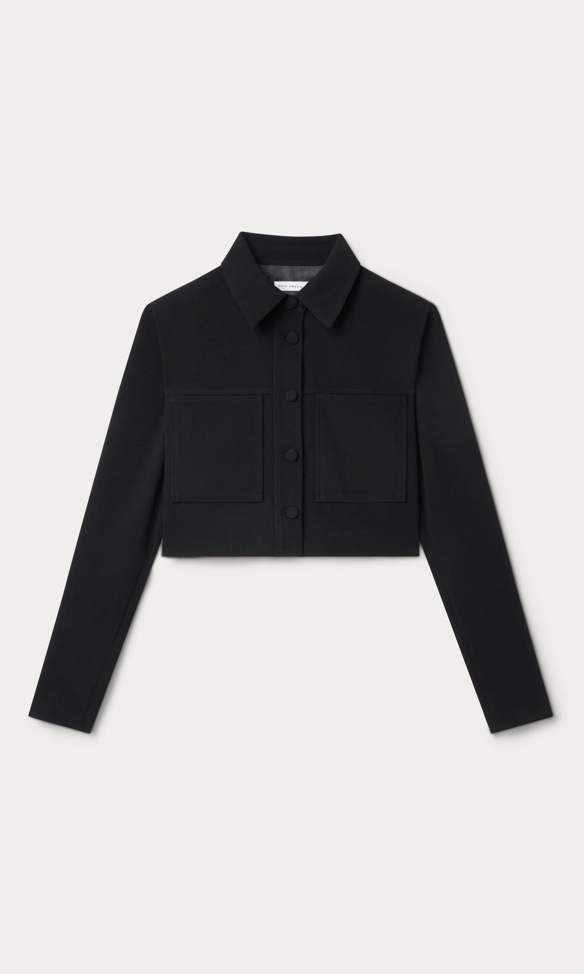 Luxe Suiting Cropped Jacket in Black001