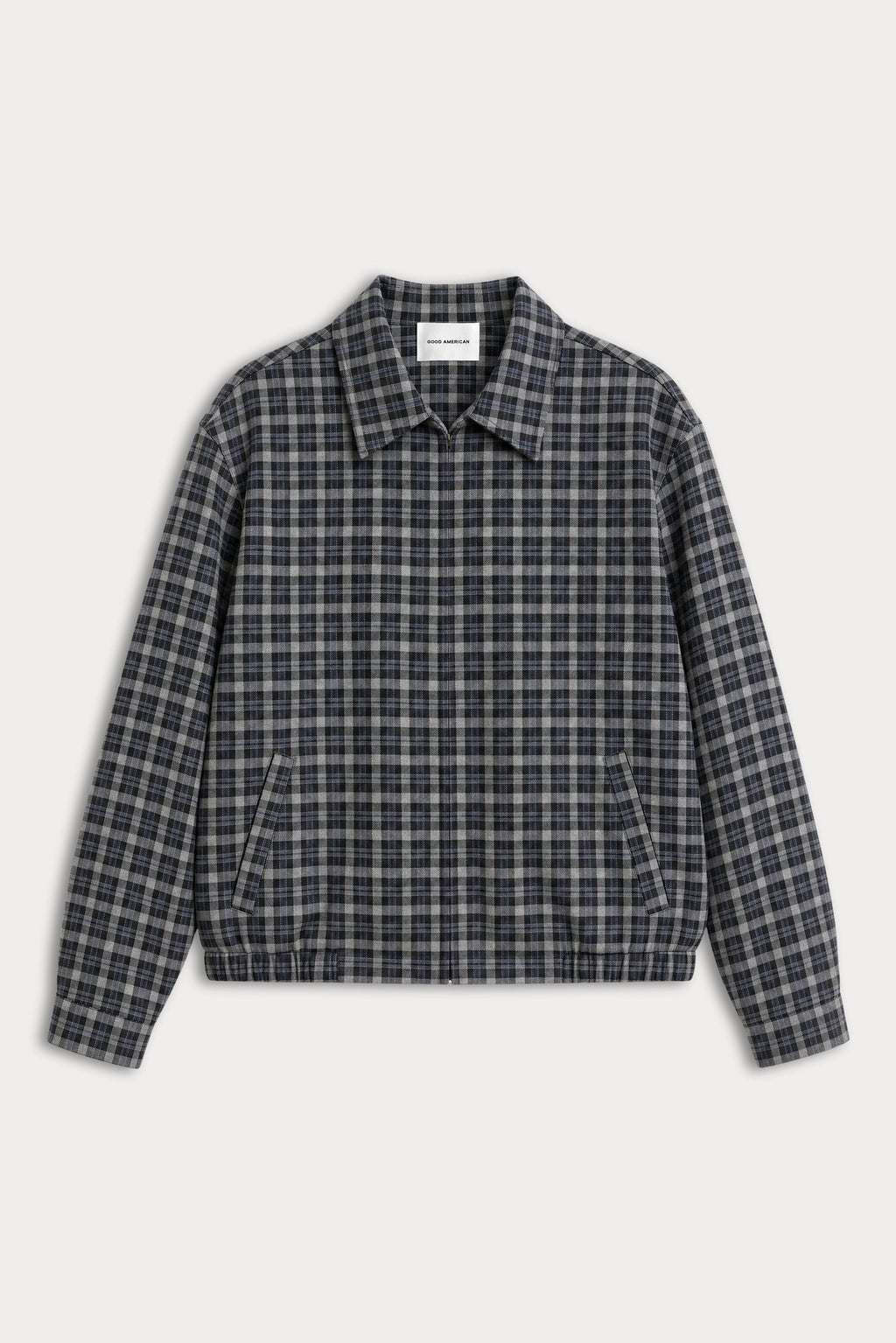 The Lightweight Bomber Jacket in Charcoal Plaid