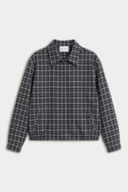 The Lightweight Bomber Jacket in Charcoal Plaid