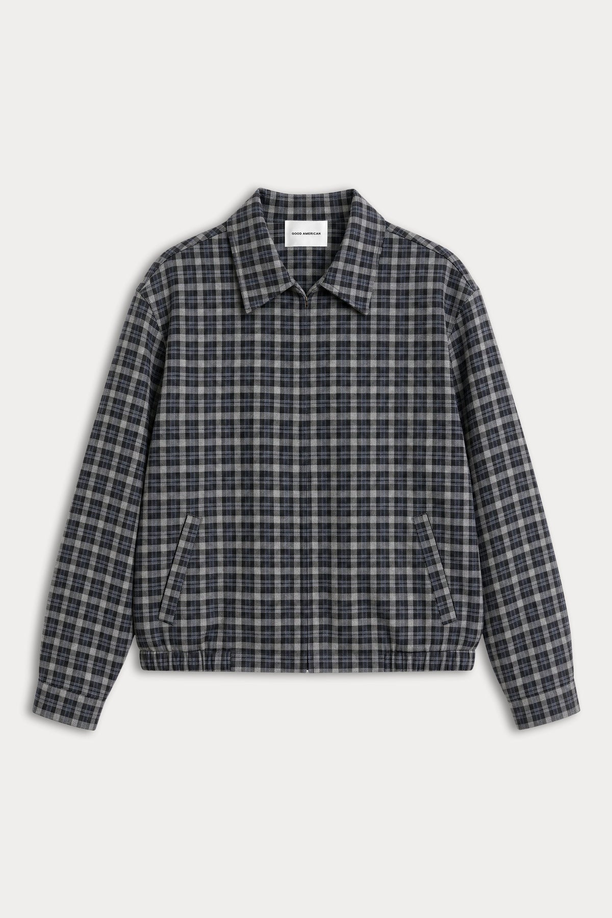 The Lightweight Bomber Jacket in Charcoal Plaid