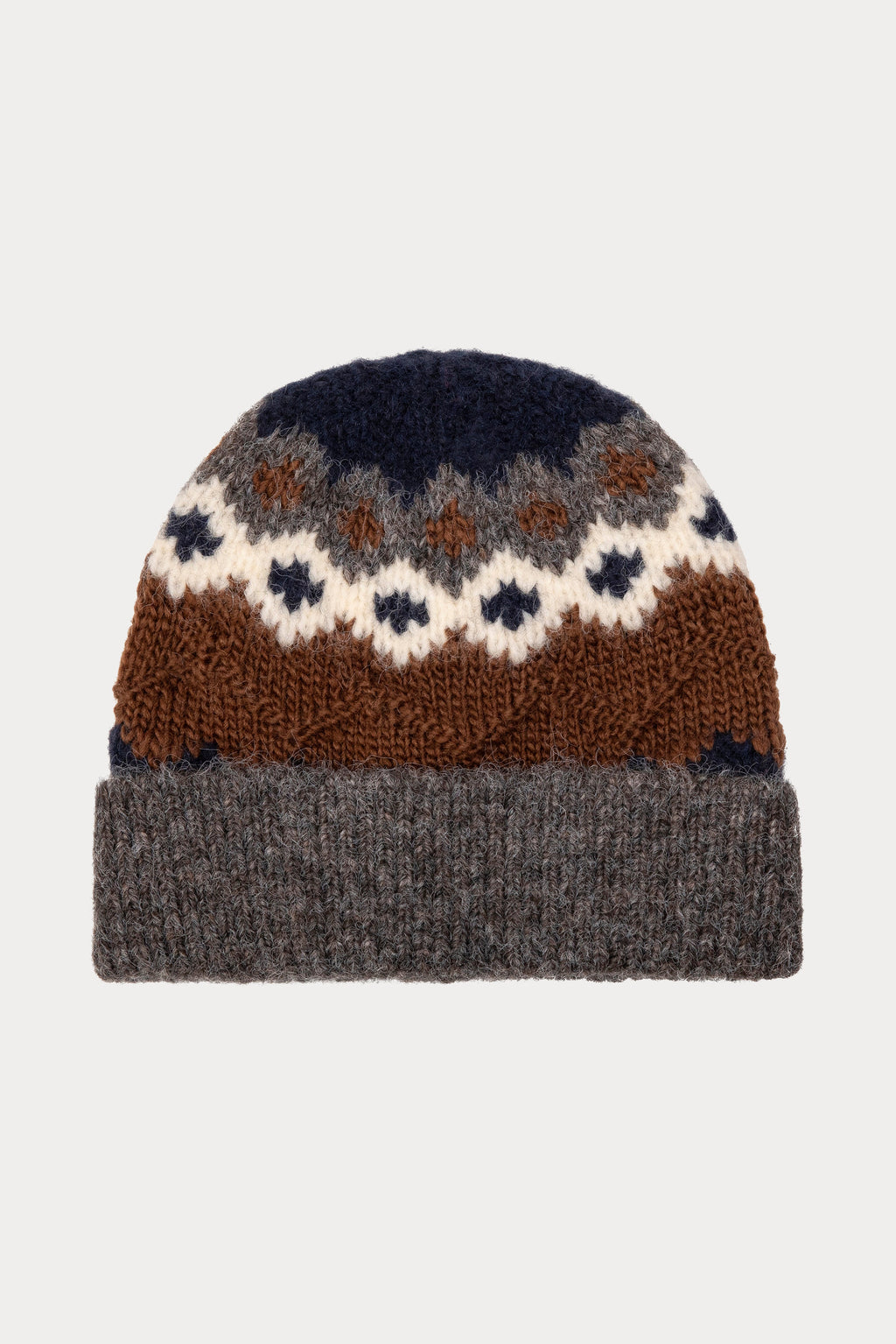 THE KNIT BEANIE | HEATHER GREY FAIRISLE