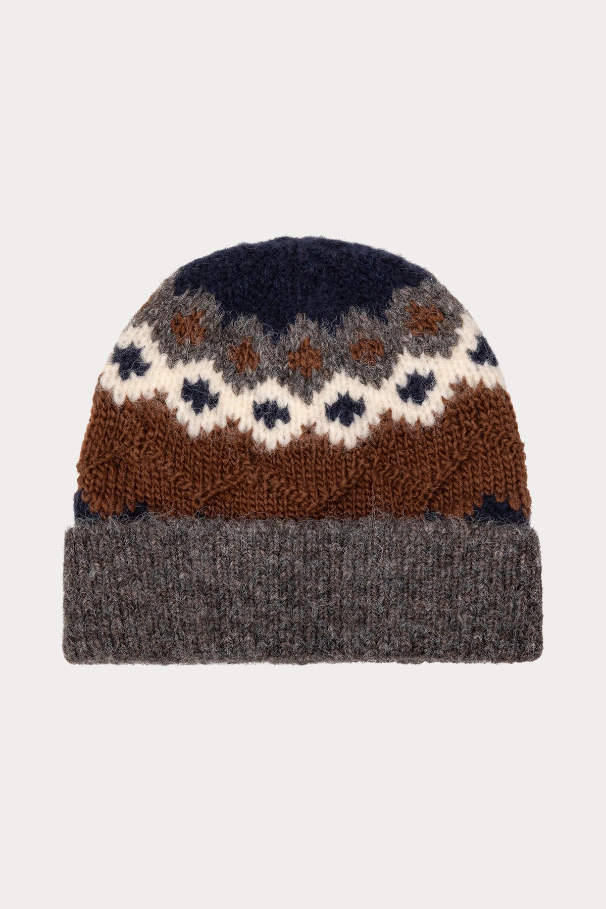 THE KNIT BEANIE | HEATHER GREY FAIRISLE