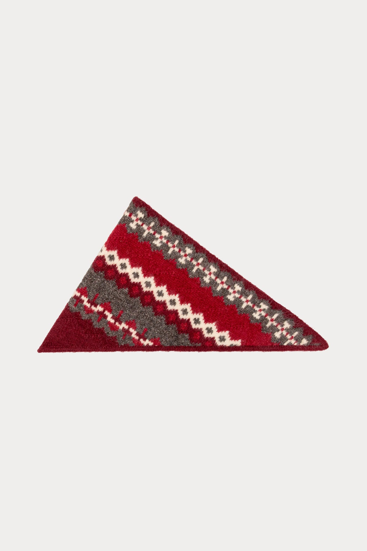 THE KNIT HANDKERCHIEF SCARF | BORDEAUX FAIR ISLE