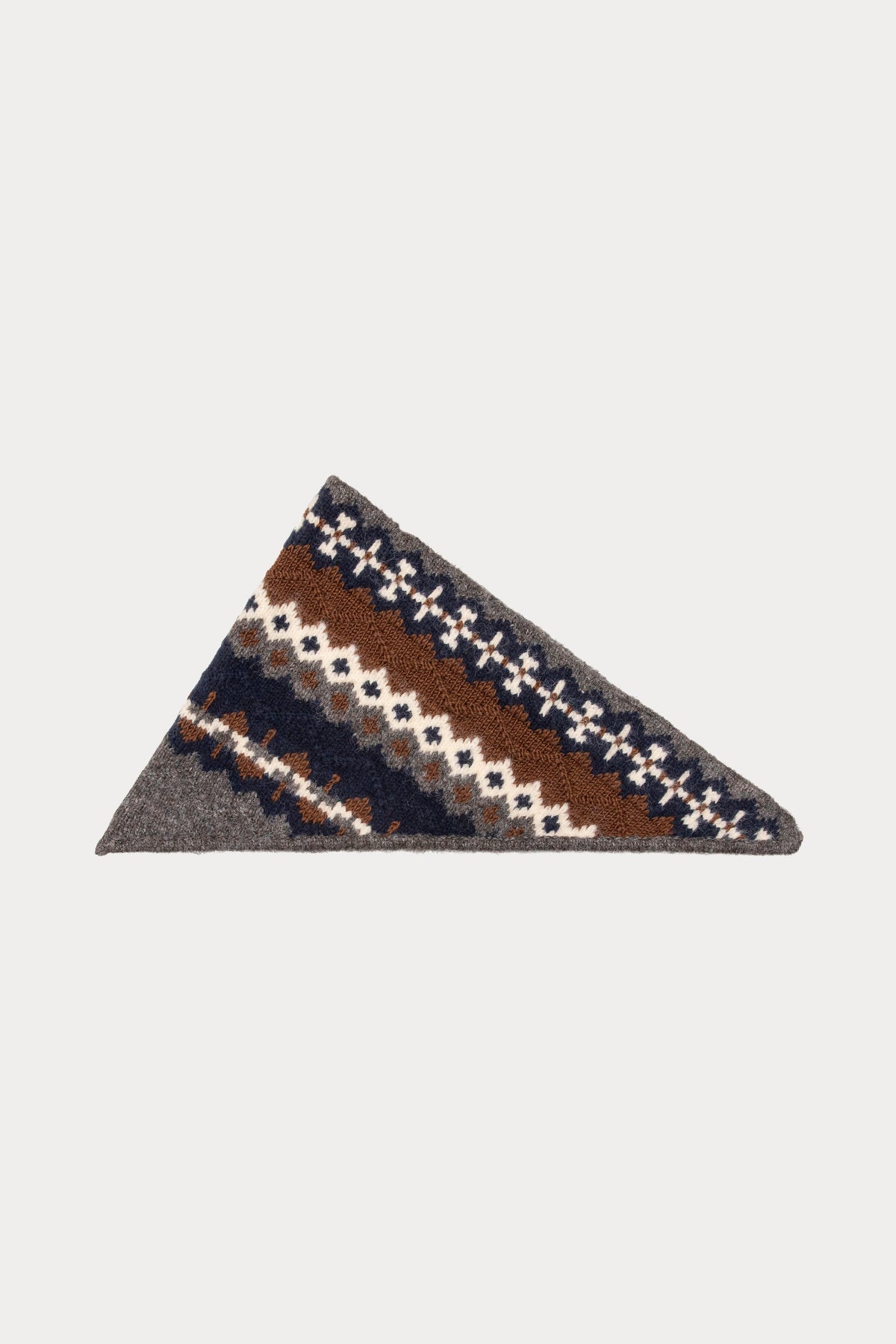 THE KNIT HANDKERCHIEF SCARF | HEATHER GREY FAIRISLE