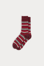 THE KNIT SOCKS | BORDEAUX FAIR ISLE