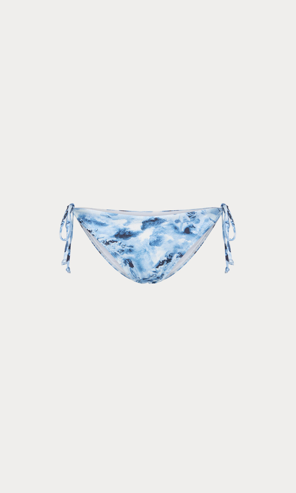 Print String Bikini Bottom in Blue Angel Print