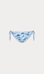 Print String Bikini Bottom in Blue Angel Print