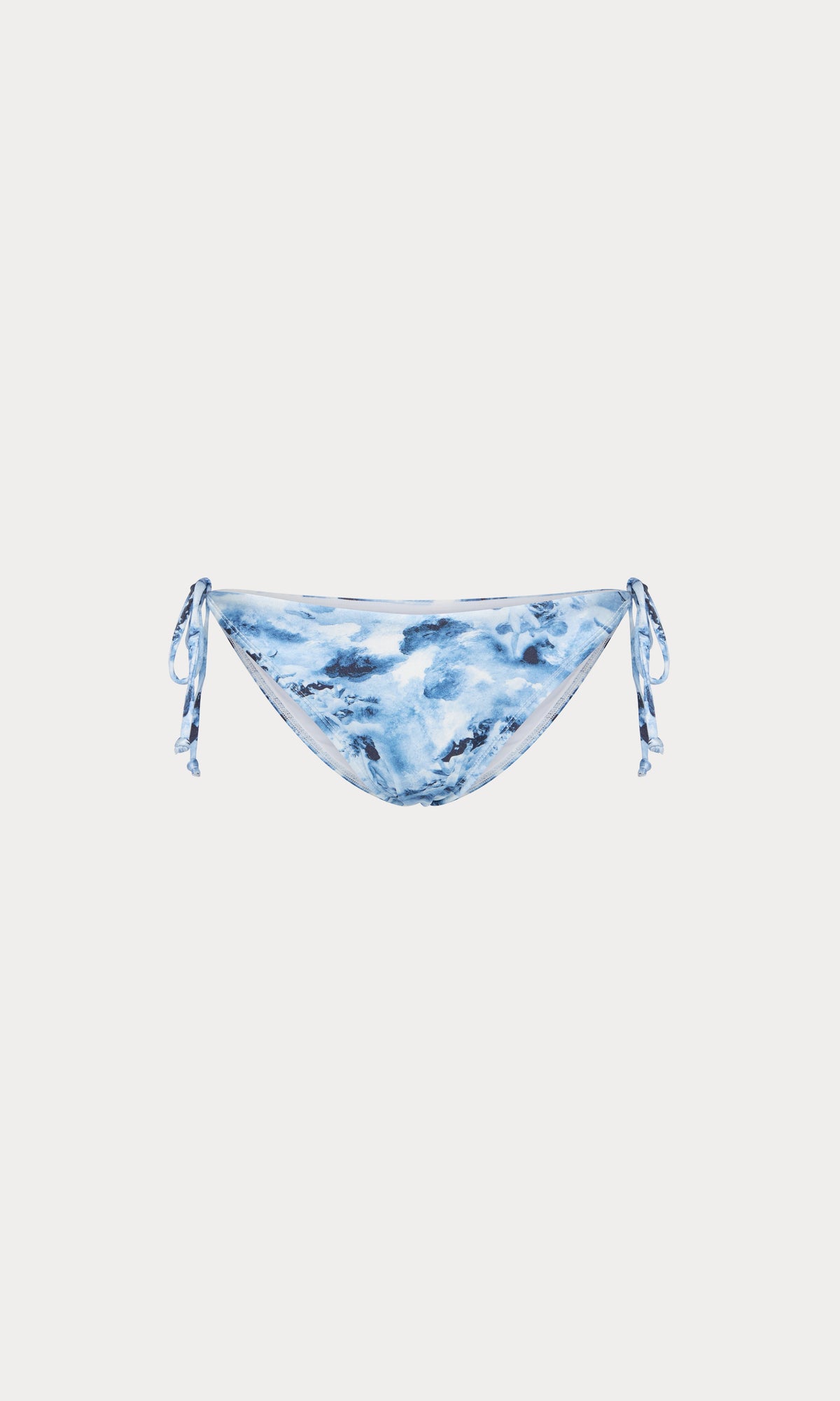 Print String Bikini Bottom in Blue Angel Print