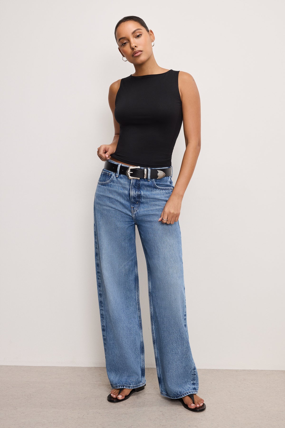 Classic Western Belt in Black001