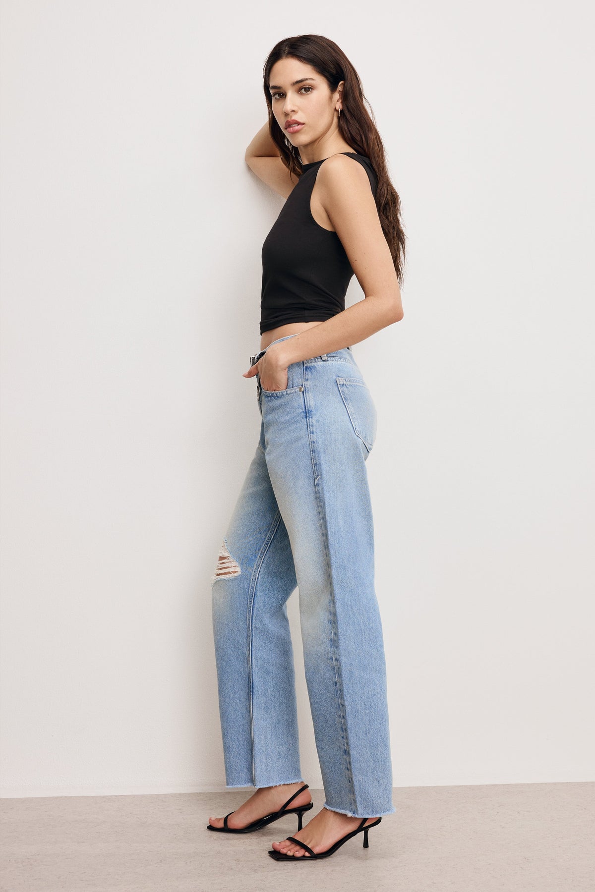Good Relaxed Straight Jeans in Indigo887